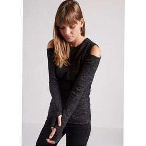 Current Elliott Melange Cutout Sweater